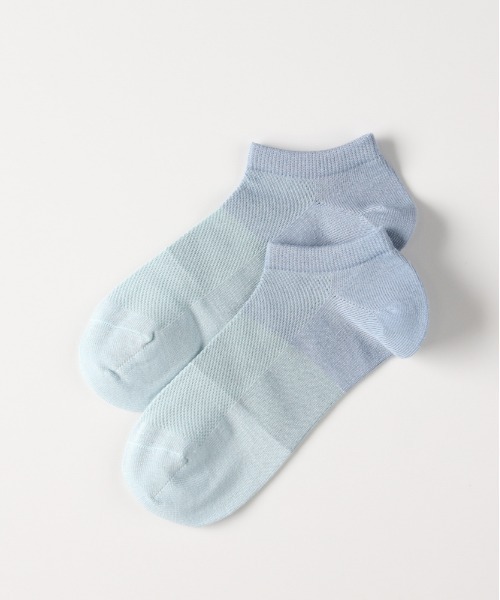 Right-on（ライトオン）の「BASIC SOCKS(ベーシックソックス)バンブーブロックガラアンクルメッシュソックス（ソックス/靴下・メンズ・ブラック/サックスブルー/グリーン/レッド/ネイビー・フリー）」の6枚目の写真