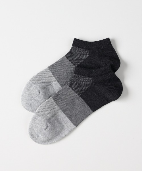 Right-on（ライトオン）の「BASIC SOCKS(ベーシックソックス)バンブーブロックガラアンクルメッシュソックス（ソックス/靴下・メンズ・ブラック/サックスブルー/グリーン/レッド/ネイビー・フリー）」の9枚目の写真