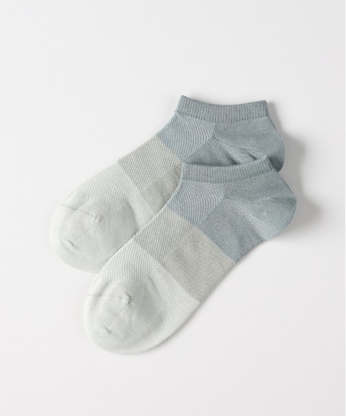 Right-on（ライトオン）の「BASIC SOCKS(ベーシックソックス)バンブーブロックガラアンクルメッシュソックス（ソックス/靴下・メンズ・ブラック/サックスブルー/グリーン/レッド/ネイビー・フリー）」の10枚目の写真