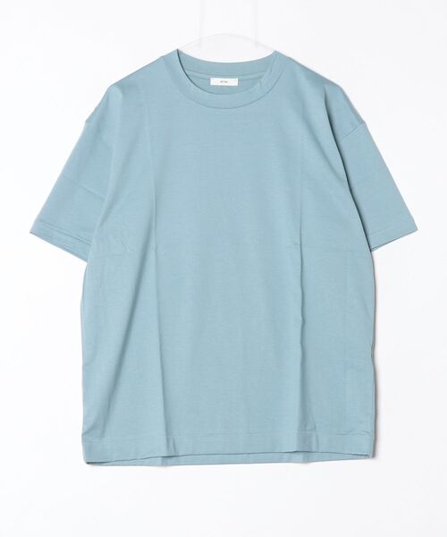 ATON（エイトン）の「SUVIN 60/2 OVERSIZED T-SHIRT KKAGLM0015（Tシャツ/カットソー・メンズ・ブルー/ホワイト/ブラック・4/2/6）」の3枚目の写真