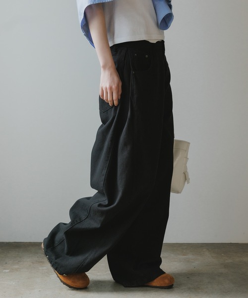 Chick（チック）の「Basic 5-Pocket Wide-Leg Denim Pants / ベーシック 5ポケット ワイドデニムパンツ 2026年春夏（デニムパンツ・レディース・ホワイト/ブラック/ベージュ・S/M）」の15枚目の写真