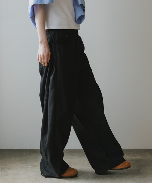 Chick（チック）の「Basic 5-Pocket Wide-Leg Denim Pants / ベーシック 5ポケット ワイドデニムパンツ 2026年春夏（デニムパンツ・レディース・ホワイト/ブラック/ベージュ・S/M）」の16枚目の写真