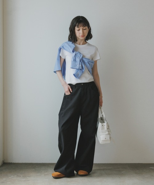Chick（チック）の「Basic 5-Pocket Wide-Leg Denim Pants / ベーシック 5ポケット ワイドデニムパンツ 2026年春夏（デニムパンツ・レディース・ホワイト/ブラック/ベージュ・S/M）」の19枚目の写真