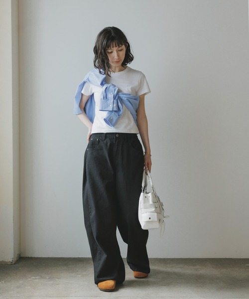 Chick（チック）の「Basic 5-Pocket Wide-Leg Denim Pants / ベーシック 5ポケット ワイドデニムパンツ 2026年春夏（デニムパンツ・レディース・ホワイト/ブラック/ベージュ・S/M）」の20枚目の写真