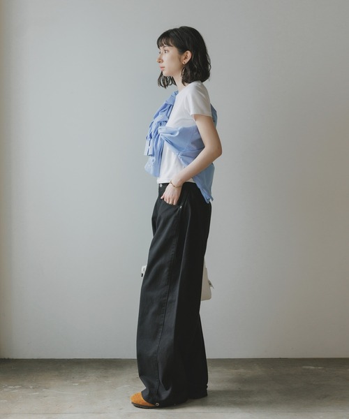 Chick（チック）の「Basic 5-Pocket Wide-Leg Denim Pants / ベーシック 5ポケット ワイドデニムパンツ 2026年春夏（デニムパンツ・レディース・ホワイト/ブラック/ベージュ・S/M）」の21枚目の写真