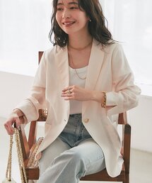 La boutique BonBon（ラブティックボンボン）の「【ロングシーズンおすすめ】シアーライトスラブシングルジャケット（テーラードジャケット）」