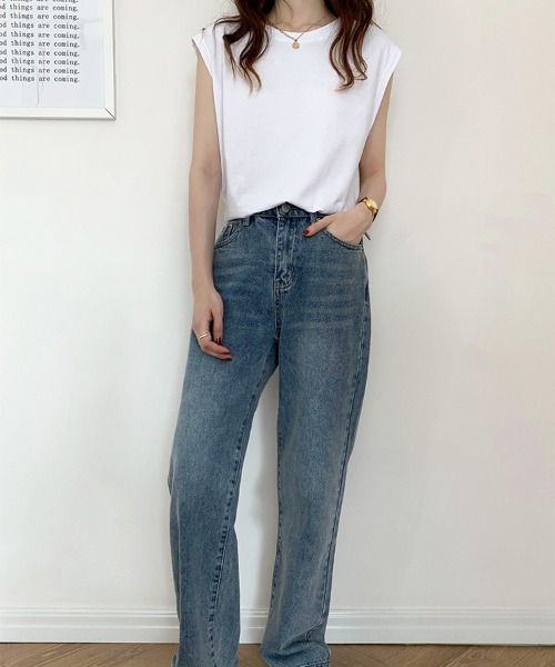 SallyLunn(サリーラン)の「【ベーシックデザイン】ノースリーブTシャツ(Tシャツ/カットソー・レディース・ホワイト/ブラック/ブラウン・MEDIUM/LARGE)」の16枚目の写真