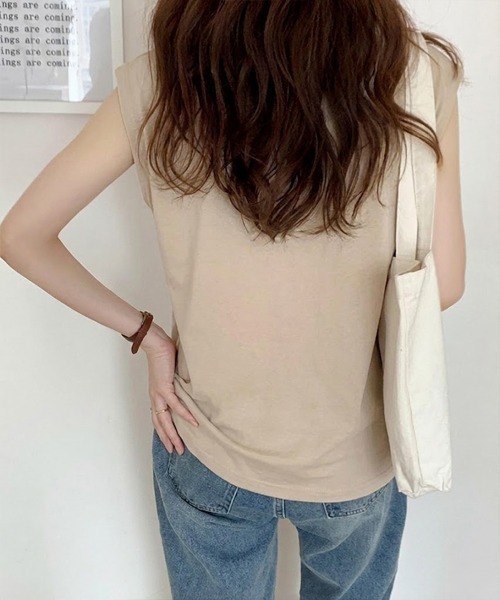 SallyLunn(サリーラン)の「【ベーシックデザイン】ノースリーブTシャツ(Tシャツ/カットソー・レディース・ホワイト/ブラック/ブラウン・MEDIUM/LARGE)」の22枚目の写真