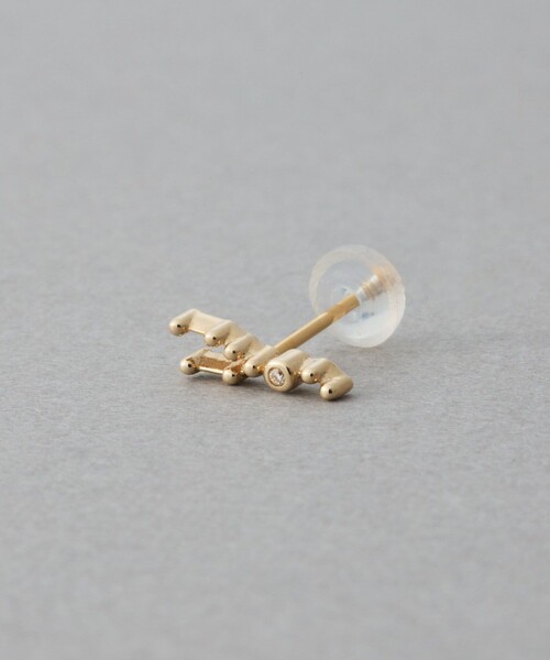 ゾディアック] K10YG ダイヤモンド ピアス /おうし座（ピアス（片耳用