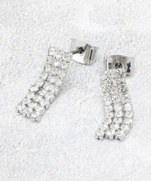 ビジューフリンジミニピアス
