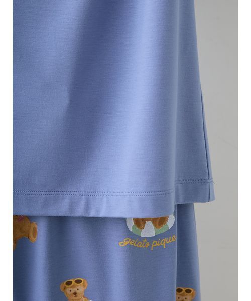 gelato pique（ジェラートピケ）の「【ONLINE限定】【HOMME】【接触冷感】サマーベア柄ワンポイントTシャツ&ハーフパンツセット（ルームウェア/パジャマ・メンズ・アイボリー/ネイビー・M/L）」の13枚目の写真