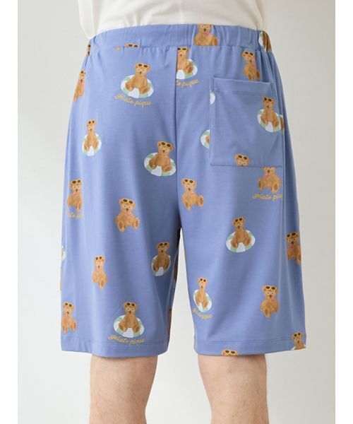 gelato pique（ジェラートピケ）の「【ONLINE限定】【HOMME】【接触冷感】サマーベア柄ワンポイントTシャツ&ハーフパンツセット（ルームウェア/パジャマ・メンズ・アイボリー/ネイビー・M/L）」の15枚目の写真