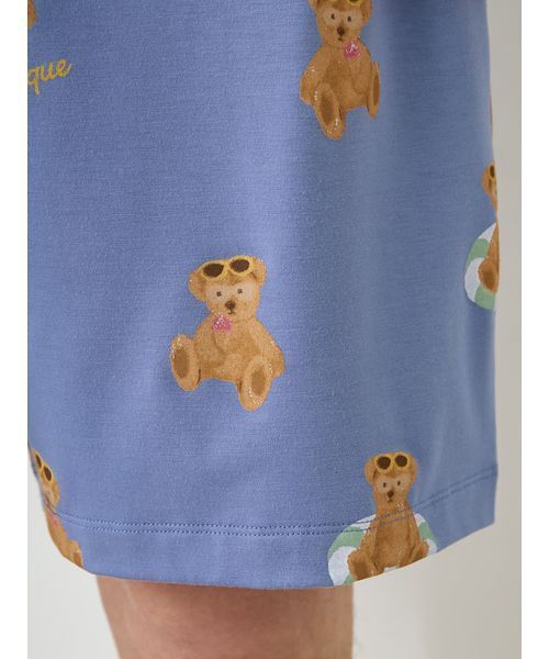 gelato pique（ジェラートピケ）の「【ONLINE限定】【HOMME】【接触冷感】サマーベア柄ワンポイントTシャツ&ハーフパンツセット（ルームウェア/パジャマ・メンズ・アイボリー/ネイビー・M/L）」の19枚目の写真