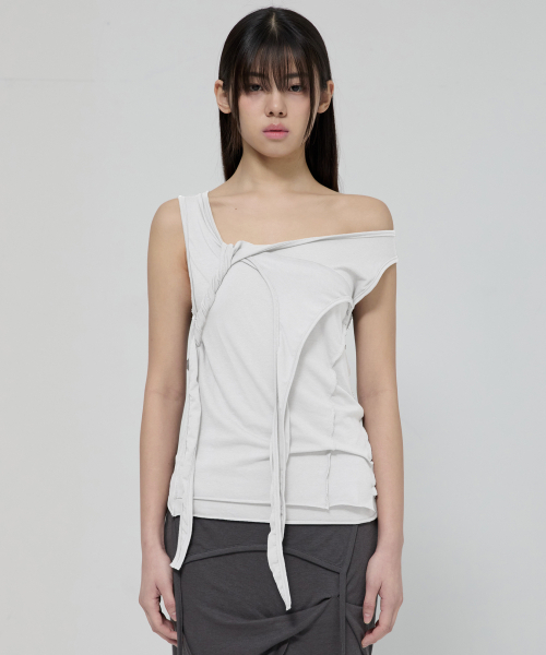FLAREUP（フレアアップ）の「3-Layered Braided Sleeveless (FL-128_White)（Tシャツ/カットソー・レディース・ホワイト・OS）」の22枚目の写真