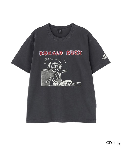AVIREX(アヴィレックス)の「《Disney Collection》PRINT T-SHIRT / DONALD DUCK / AVIREX / アヴィレックス(Tシャツ/カットソー・メンズ・チャコール/キナリ・MEDIUM/LARGE/X-LARGE/XX-LARGE)」の2枚目の写真