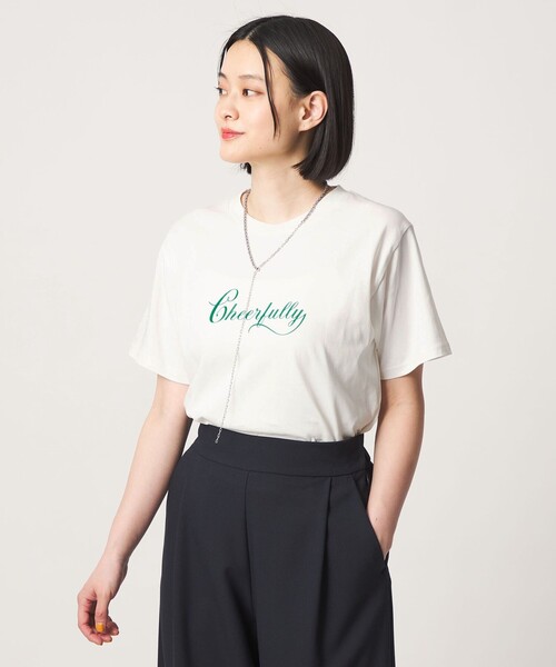 A DAY IN THE LIFE UNITED ARROWS(アデイインザライフユナイテッドアローズ)の「プリント ショートスリーブTシャツ <A DAY IN THE LIFE>(Tシャツ/カットソー・レディース・ライトグレー/オフホワイト/クリーム/ネイビー・FREE)」の8枚目の写真