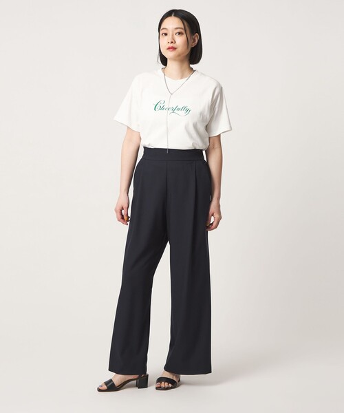 A DAY IN THE LIFE UNITED ARROWS(アデイインザライフユナイテッドアローズ)の「プリント ショートスリーブTシャツ <A DAY IN THE LIFE>(Tシャツ/カットソー・レディース・ライトグレー/オフホワイト/クリーム/ネイビー・FREE)」の7枚目の写真