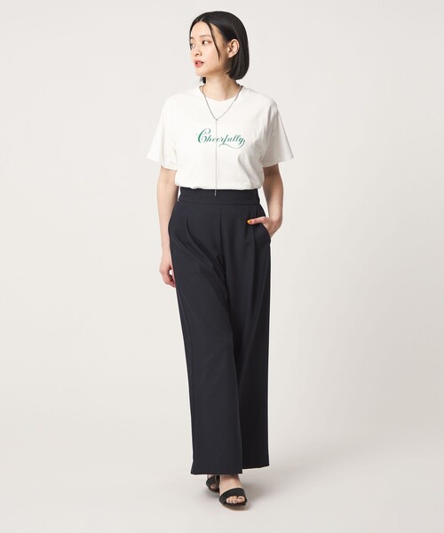 A DAY IN THE LIFE UNITED ARROWS(アデイインザライフユナイテッドアローズ)の「プリント ショートスリーブTシャツ <A DAY IN THE LIFE>(Tシャツ/カットソー・レディース・ライトグレー/オフホワイト/クリーム/ネイビー・FREE)」の6枚目の写真