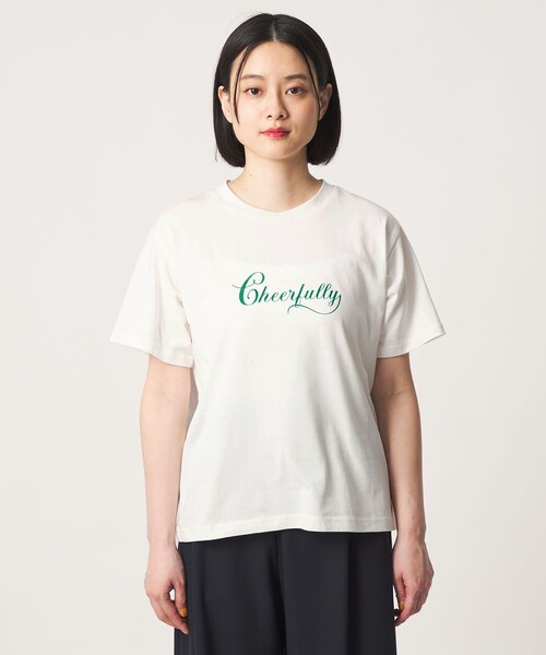 A DAY IN THE LIFE UNITED ARROWS(アデイインザライフユナイテッドアローズ)の「プリント ショートスリーブTシャツ <A DAY IN THE LIFE>(Tシャツ/カットソー・レディース・ライトグレー/オフホワイト/クリーム/ネイビー・FREE)」の5枚目の写真