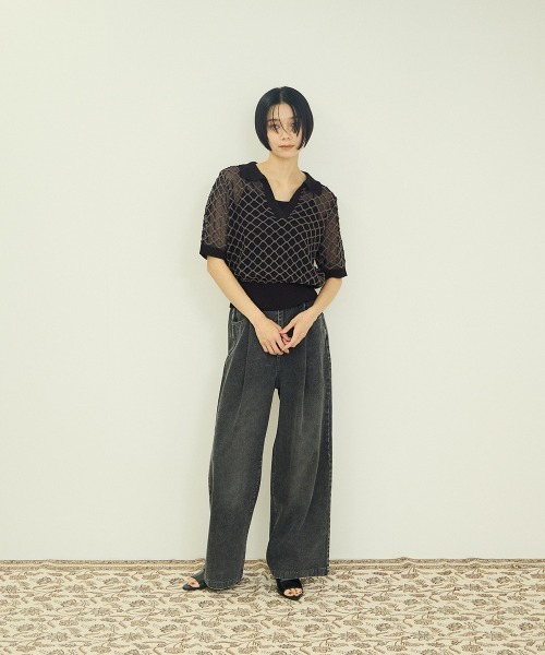 VICKY（ビッキー）の「ダイヤジャガードスキーパープルオーバー（ニット/セーター・レディース・ブラック/ブラウン/オフホワイト・M）」の16枚目の写真