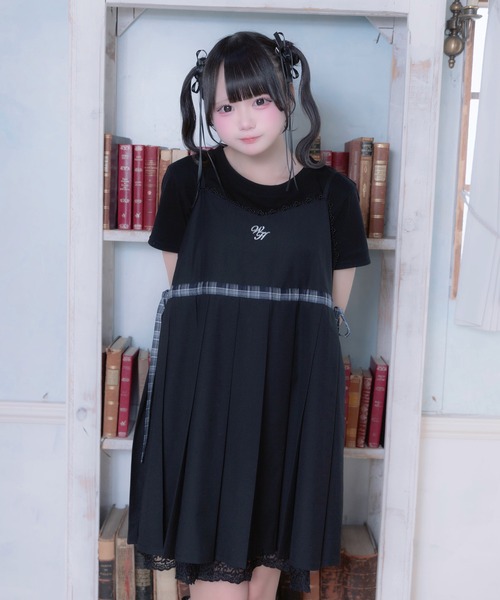 Whinny(ホワイニー)の「Whinny/《セットアップ可能♪》優等生きゃぴきゃぴワンピ(ワンピース・レディース・ホワイト/グレー/ブラック・FREE)」の18枚目の写真