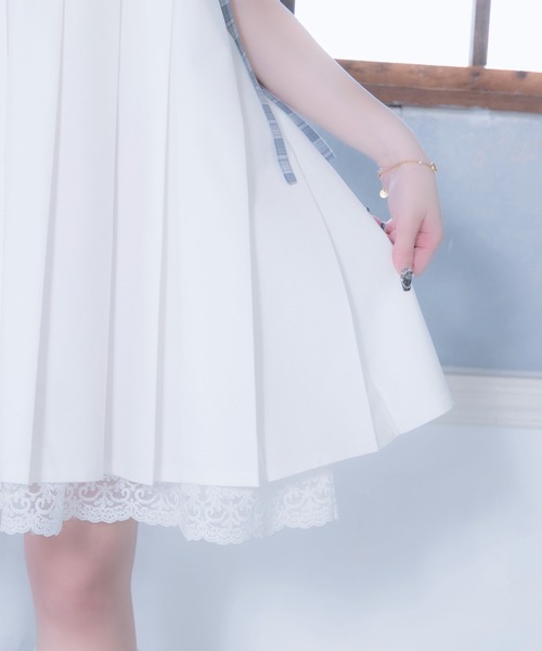 Whinny(ホワイニー)の「Whinny/《セットアップ可能♪》優等生きゃぴきゃぴワンピ(ワンピース・レディース・ホワイト/グレー/ブラック・FREE)」の10枚目の写真