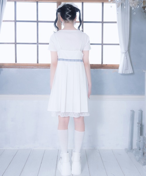 Whinny(ホワイニー)の「Whinny/《セットアップ可能♪》優等生きゃぴきゃぴワンピ(ワンピース・レディース・ホワイト/グレー/ブラック・FREE)」の13枚目の写真