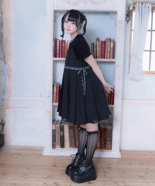 Whinny(ホワイニー)の「Whinny/《セットアップ可能♪》優等生きゃぴきゃぴワンピ(ワンピース・レディース・ホワイト/グレー/ブラック・FREE)」の16枚目の写真