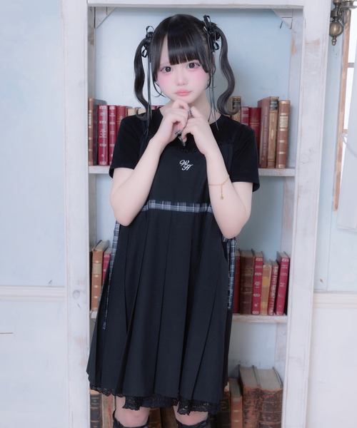 Whinny(ホワイニー)の「Whinny/《セットアップ可能♪》優等生きゃぴきゃぴワンピ(ワンピース・レディース・ホワイト/グレー/ブラック・FREE)」の17枚目の写真
