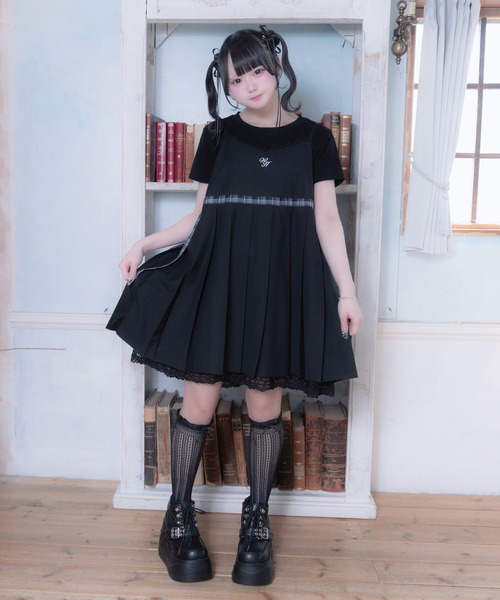 Whinny(ホワイニー)の「Whinny/《セットアップ可能♪》優等生きゃぴきゃぴワンピ(ワンピース・レディース・ホワイト/グレー/ブラック・FREE)」の15枚目の写真