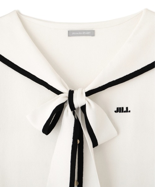 JILL by JILL STUART(ジルバイジルスチュアート)の「リボンセーラーカラーニット(ニット/セーター・レディース・ブラック/ホワイト/ホワイト系その他・FREE)」の11枚目の写真