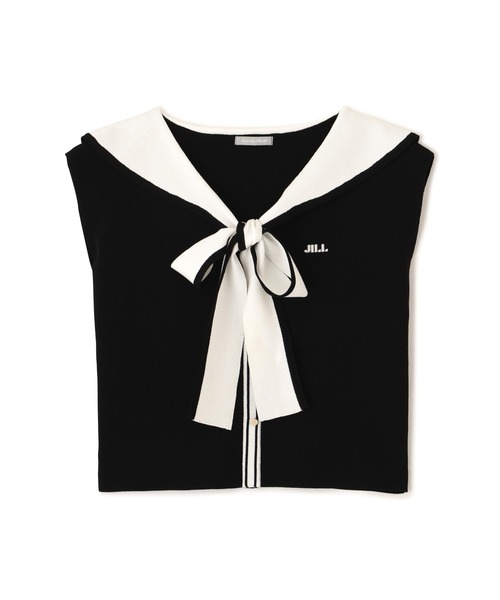 JILL by JILL STUART(ジルバイジルスチュアート)の「リボンセーラーカラーニット(ニット/セーター・レディース・ブラック/ホワイト/ホワイト系その他・FREE)」の7枚目の写真