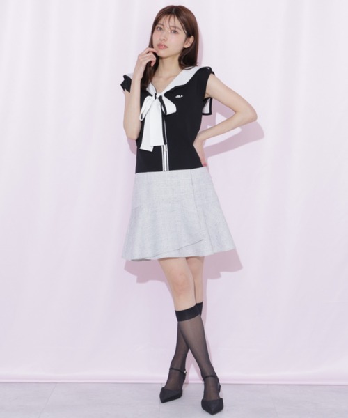 JILL by JILL STUART(ジルバイジルスチュアート)の「リボンセーラーカラーニット(ニット/セーター・レディース・ブラック/ホワイト/ホワイト系その他・FREE)」の21枚目の写真