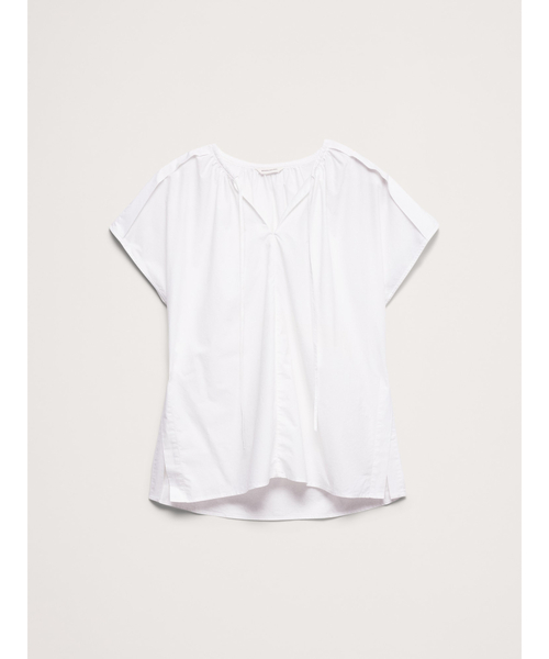 Banana Republic(バナナリパブリック)の「コットン ポプリン スプリットネック チュニック(シャツ/ブラウス・レディース・ホワイト/ブラック・XS/S/M/L)」の10枚目の写真