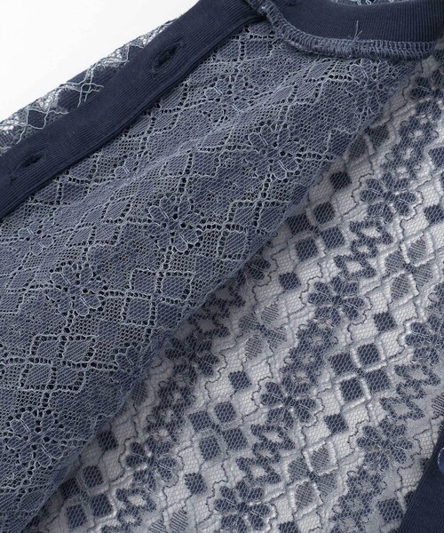 BeBe Petits Pois Vert(ベベプチポワヴェール)の「【お揃い】レースカーディガン(95~160cm)(カーディガン/ボレロ・キッズ・ネイビー/ホワイト・110cm/140cm/120cm/130cm/150cm/160cm)」の20枚目の写真