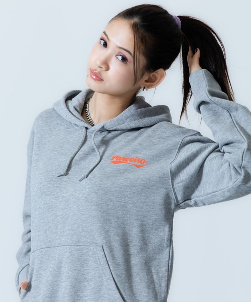 X-girl SPORTS(エックスガールスポーツ)の「AC NPWE FAN GOODS SWEAT HOODIE/AC長野パルセイロ・レディース(スウェット・メンズ・ネイビー/グレー・MEDIUM/SMALL/X-LARGE/XX-LARGE/LARGE)」の4枚目の写真