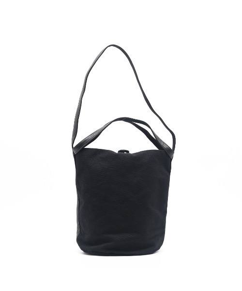 CLEDRAN(クレドラン)の「【付属 羊革】CL3989 HAND&WORK CANVAS CYLINDER BAG(ショルダーバッグ・レディース・ブラック/オフホワイト・FREE)」の5枚目の写真