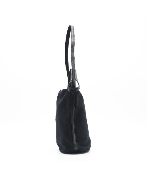 CLEDRAN(クレドラン)の「【付属 羊革】CL3989 HAND&WORK CANVAS CYLINDER BAG(ショルダーバッグ・レディース・ブラック/オフホワイト・FREE)」の6枚目の写真