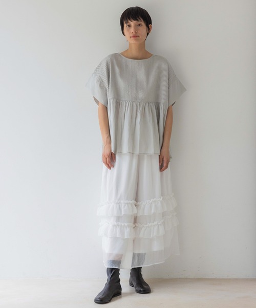 studio CLIP（スタディオクリップ）の「【Limited Line】シアーリップフリルワイドパンツ（その他パンツ・レディース・オフホワイト/ブラック/ピンク・FREE）」の16枚目の写真