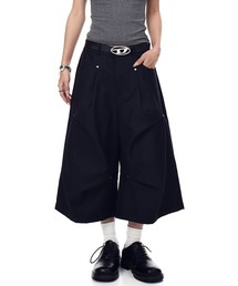 ワイドスラックスハーフパンツ