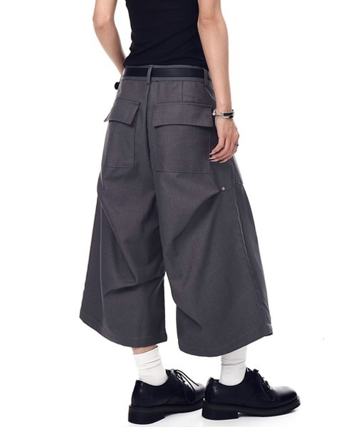 Ressaca(レサーカ)の「ワイドスラックスハーフパンツ(スラックス・メンズ・グレー/ブラック・L/XL/M)」の10枚目の写真