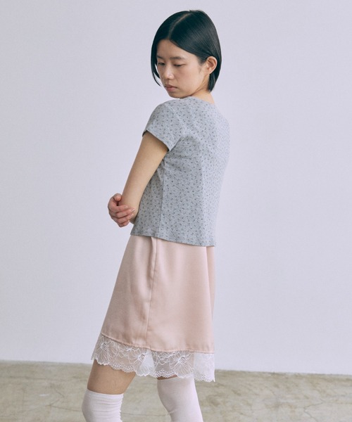 EN NEUME（エンノイム）の「Silky Lace Cami Dress（ワンピース・レディース・ピンク/ブルー/アイボリー・FREE）」の3枚目の写真