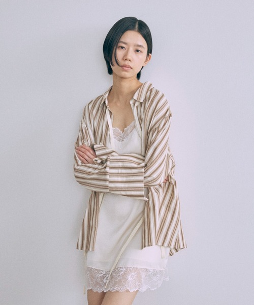 EN NEUME（エンノイム）の「Silky Lace Cami Dress（ワンピース・レディース・ピンク/ブルー/アイボリー・FREE）」の12枚目の写真