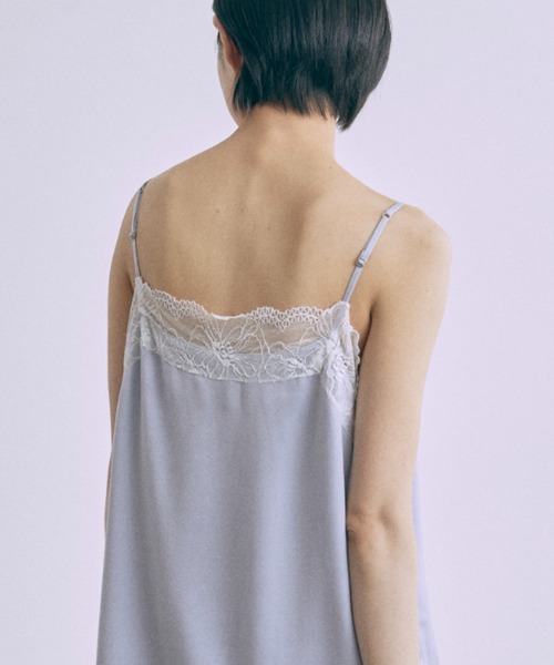 EN NEUME（エンノイム）の「Silky Lace Cami Dress（ワンピース・レディース・ピンク/ブルー/アイボリー・FREE）」の17枚目の写真