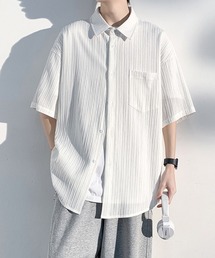 Pleated Oversized Short Sleeve Shirt プリーツオーバーサイズ半袖シャツ