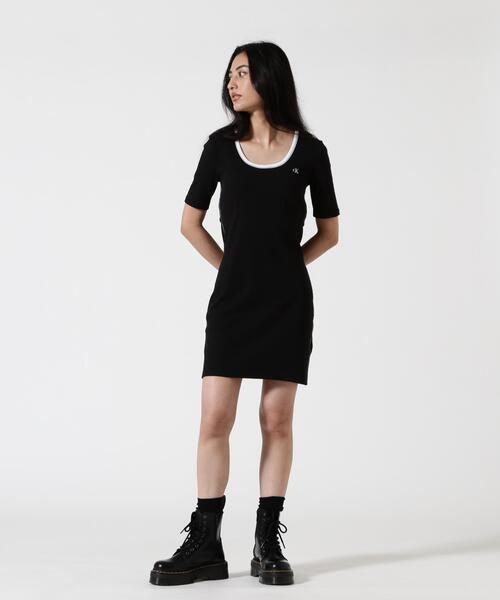 Calvin Klein(カルバン・クライン)の「Calvin Klein (カルバンクライン)BABY RIB CUTOUT MNI DRESS/ LV047F224G(Tシャツ/カットソー・レディース・ブラック・S)」の6枚目の写真