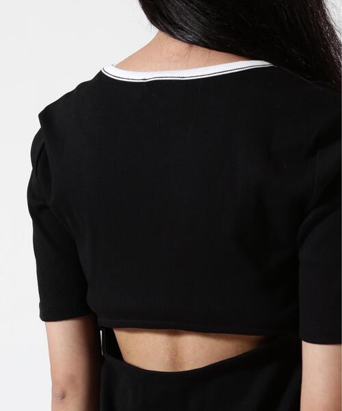 Calvin Klein(カルバン・クライン)の「Calvin Klein (カルバンクライン)BABY RIB CUTOUT MNI DRESS/ LV047F224G(Tシャツ/カットソー・レディース・ブラック・S)」の13枚目の写真