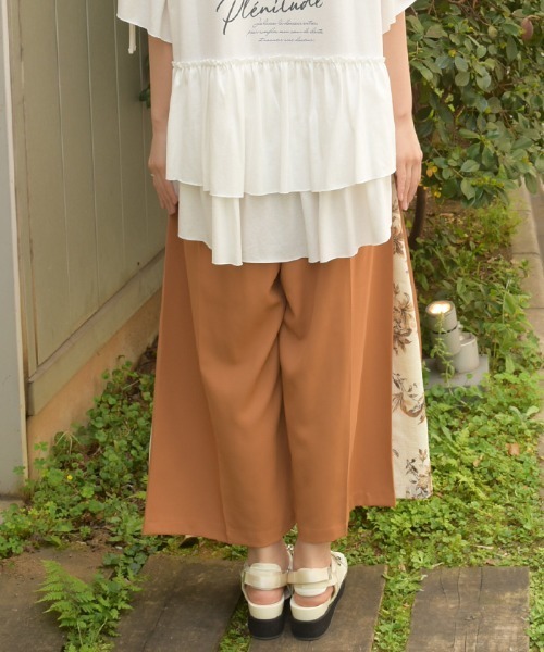 axes femme(アクシーズファム)の「サイド花柄切替ワイドパンツ(その他パンツ・レディース・オレンジ/ネイビー/ブラック・FREE)」の6枚目の写真