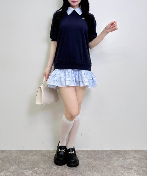 INGNI(イング)の「シャツドッキングスウェットトップス(スウェット・レディース・グレー系8/ピンク系7/ネイビー系8・M)」の18枚目の写真