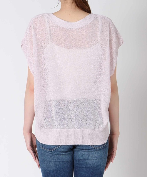Jines(ジネス)の「TSUMUGI和紙ベストカーディガン(ベスト・レディース・ベージュ/パープル/ブラック/チャコールグレー・38)」の19枚目の写真